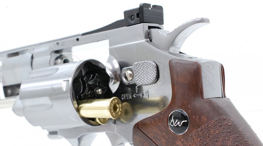 Luftrevolver ASG Dan Wesson 8" Silver 4,5mm