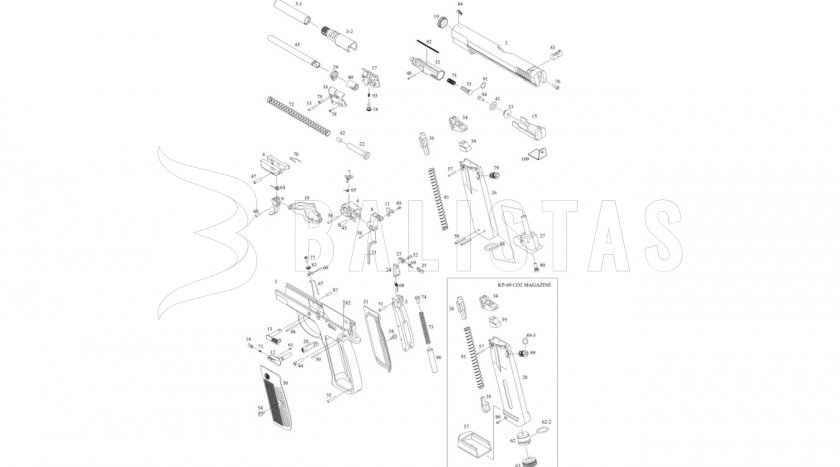 Luftpistole ASG CZ-75 Blow Back 4,5mm