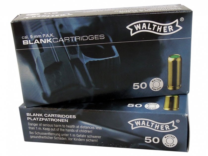 Startkartuschen Walther 9mm Pistole 50 Stk.