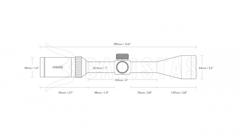 Zielfernrohr Hawke Vantage 6-24x50 AO Mil Dot IR