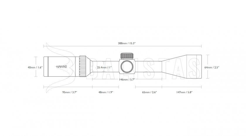 Hawke Vantage 4-16×50 AO Mil Dot IR