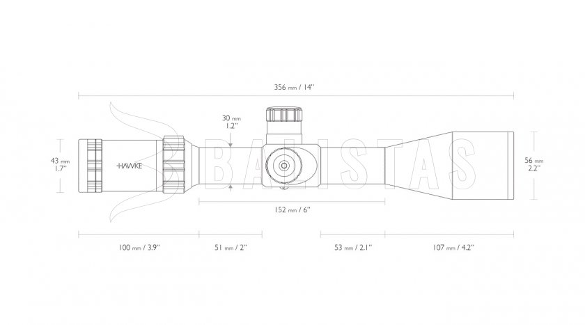 Zielfernrohr Hawke Sidewinder 30 SF 3-12x50 10x Half MD