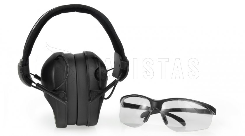 Kopfhörer RealHunter Active Pro Schwarz + Brille