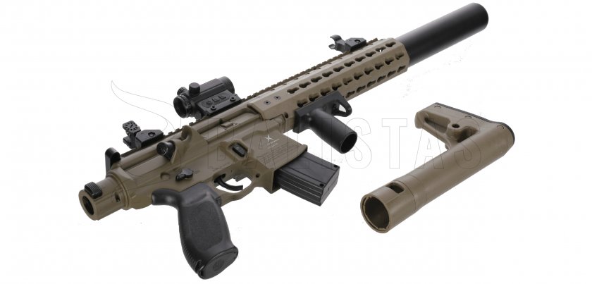 Luftgewehr Sig Sauer MCX FDE 4,5mm mit Kolimator 5