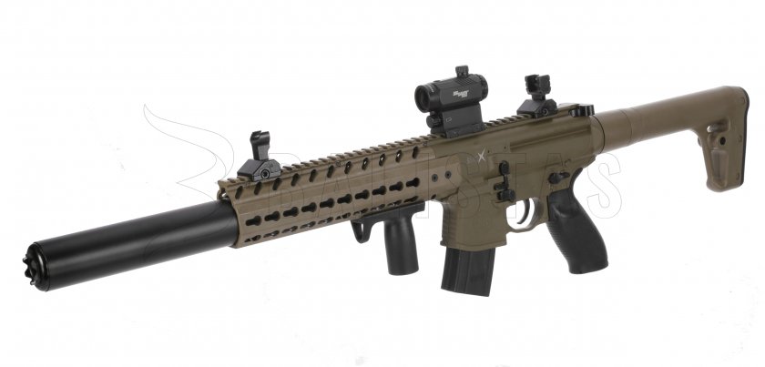Luftgewehr Sig Sauer MCX FDE 4,5mm mit Kolimator 11