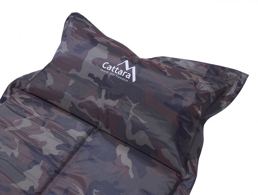 Selbstaufblasende Isomatte Cattara Navy 2,5cm mit Kissen