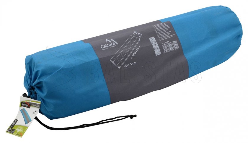 Selbstaufblasende Isomatte Cattara 5cm blau-grau