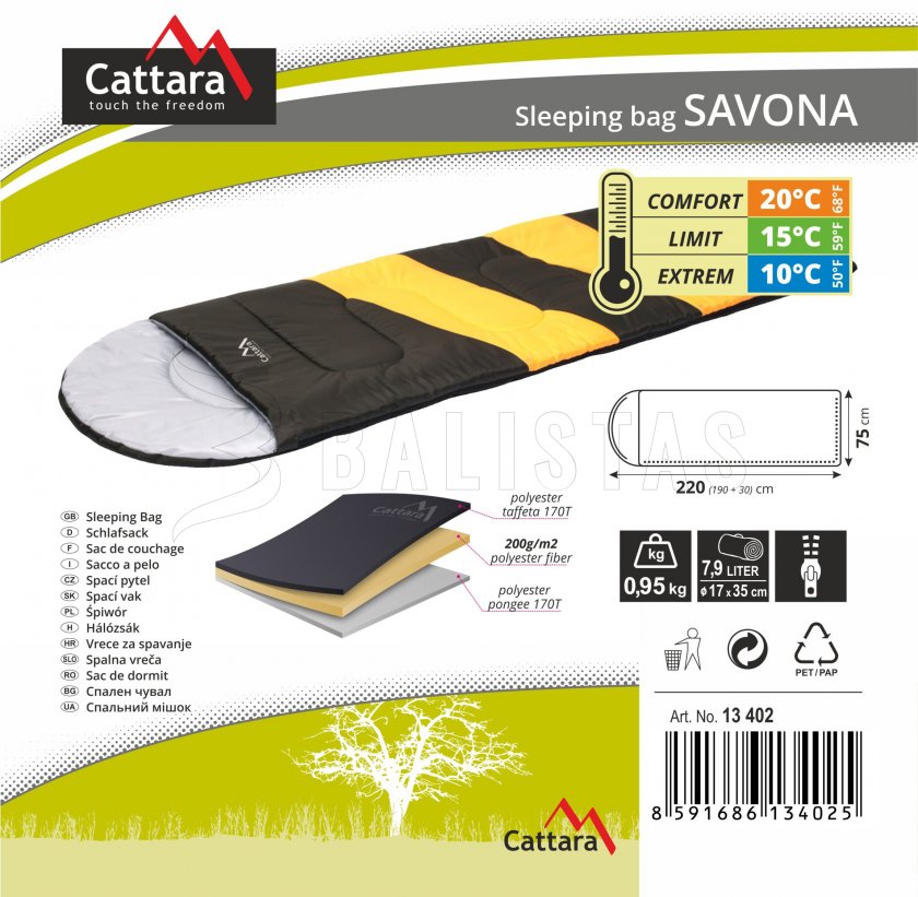 Deckenschlafsack Savona 200cm