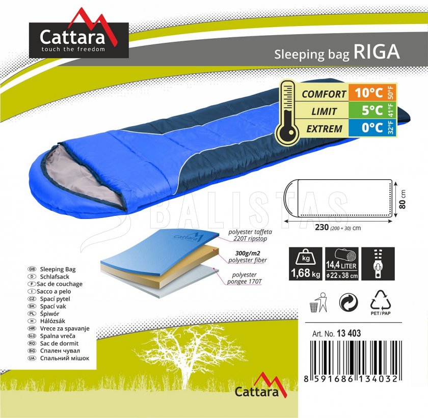 Deckenschlafsack Riga 210cm
