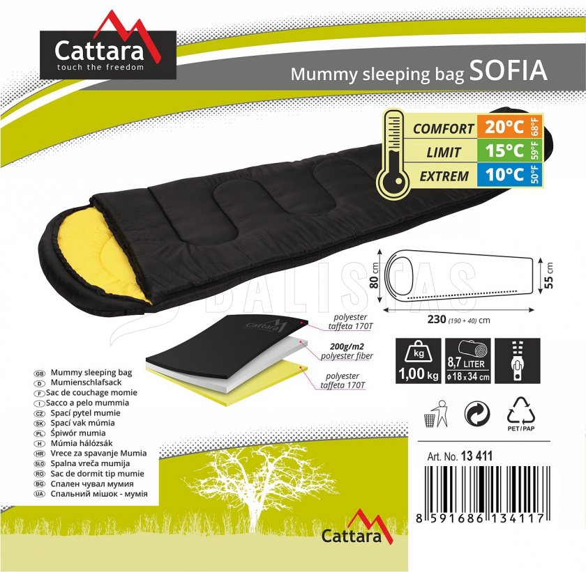Mumienschlafsack Sofia 210cm