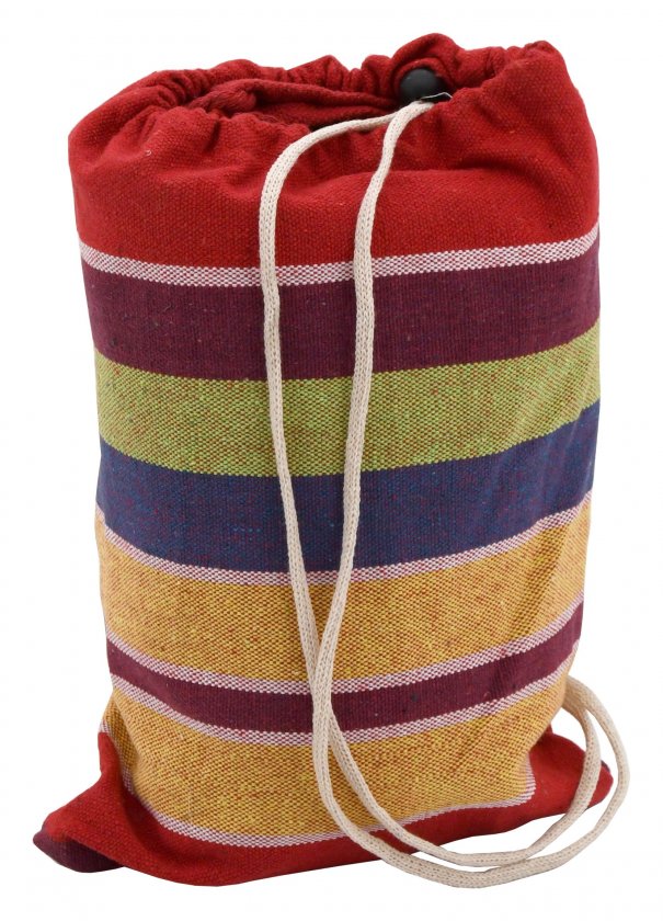 Hängematte TEXTIL 200x100 cm rot-gelb 5