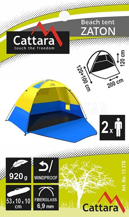 Strandzelt ZATON 200x120x120 cm