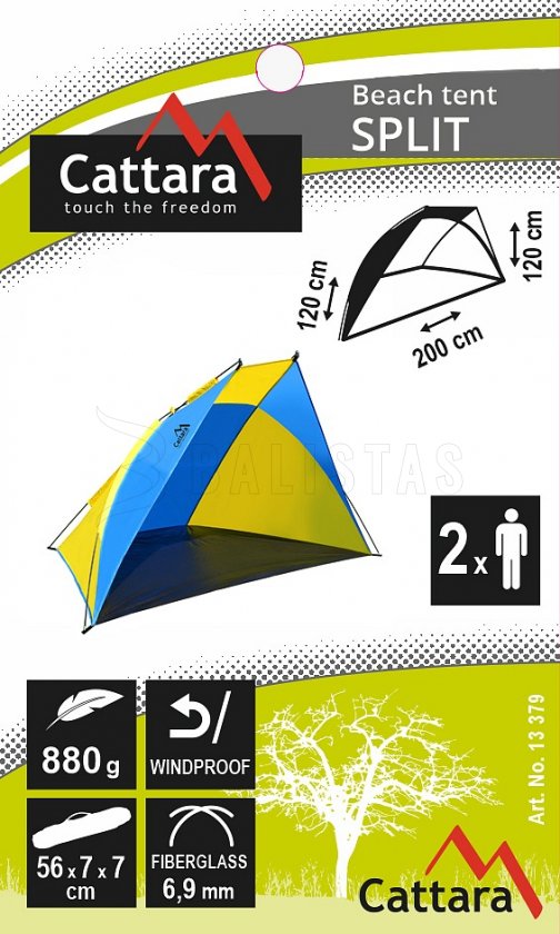 Strandzelt SPLIT 200x120x120 cm