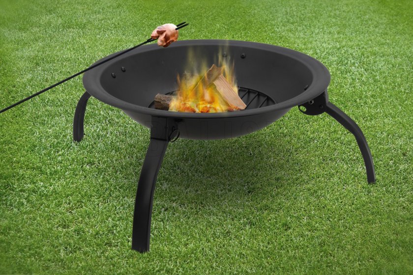 Feuerstelle mit Grillrost Vesuv mit Deckel