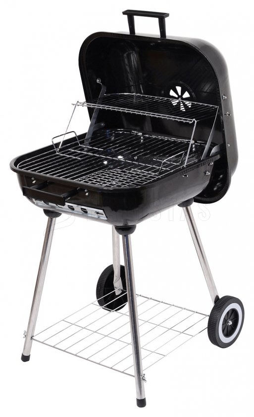 Rechteckiger Holzkohlegrill Trapani 46 cm