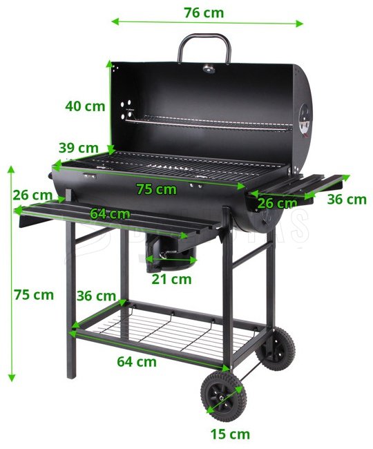Grill Barrel für Holzkohle (99512)