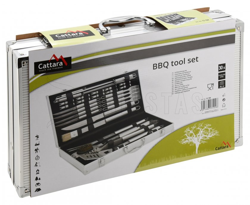 Grillbesteck Set 30-tlg. ALU Koffer