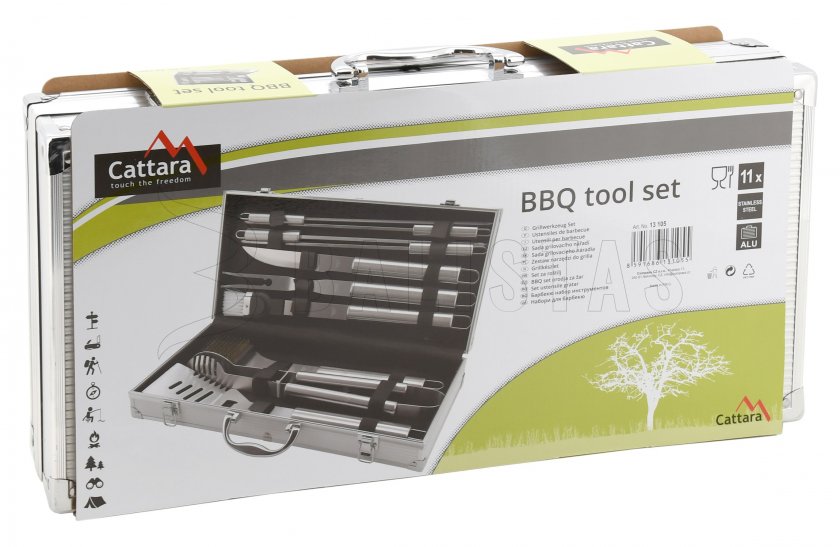Grillbesteck Set 11-tlg. ALU Koffer