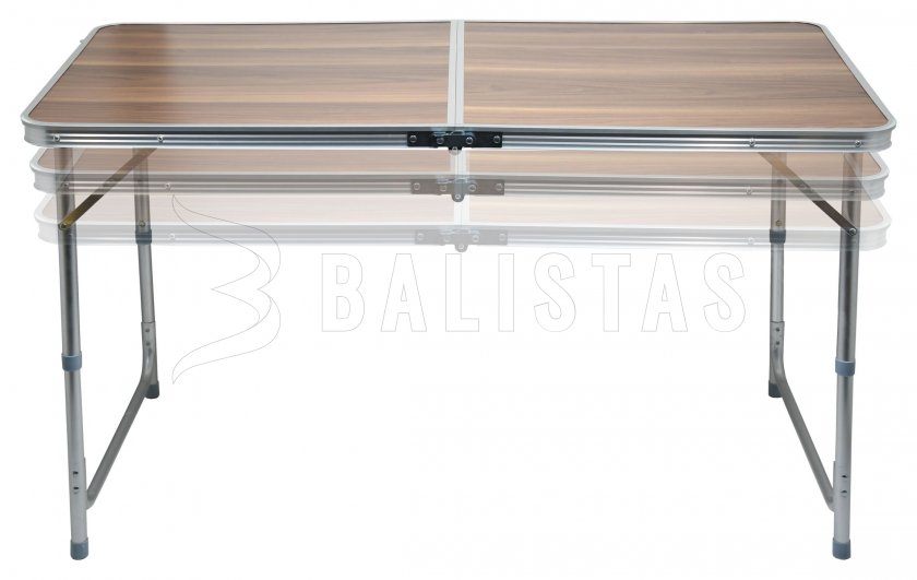 Campingtisch klappbar Double teleskop. braun