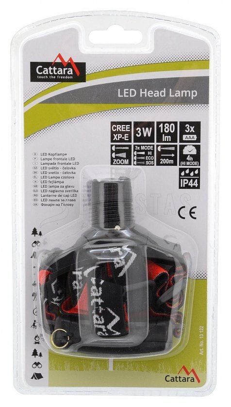 Stirnlampe LED 180 lm Zoom
