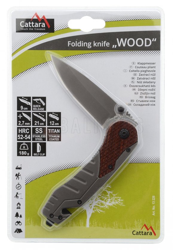 Klappmesser Wood mit Sicherung 21 cm
