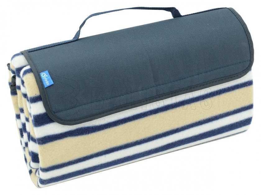 Picknickdecke Fleece 150x135 cm blau