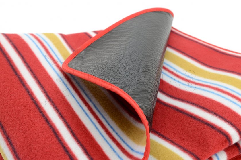 Picknickdecke Fleece 150x135 cm rot