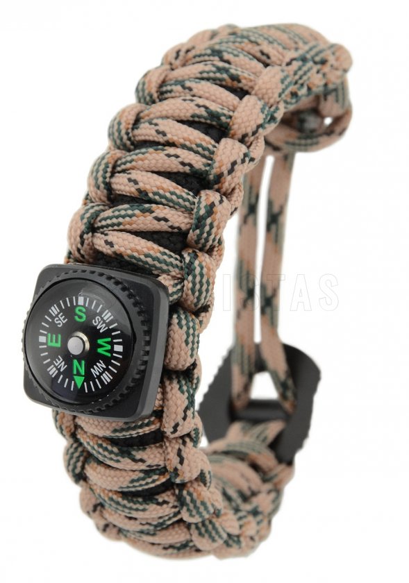 Outdoor Armband mit Kompass und Zubehör