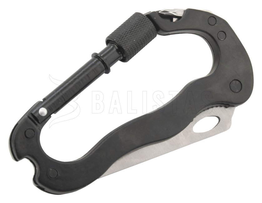 Multifunktionaler Karabiner aus Vollmetall 5in1