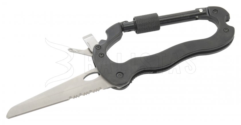 Multifunktionaler Karabiner aus Vollmetall 5in1