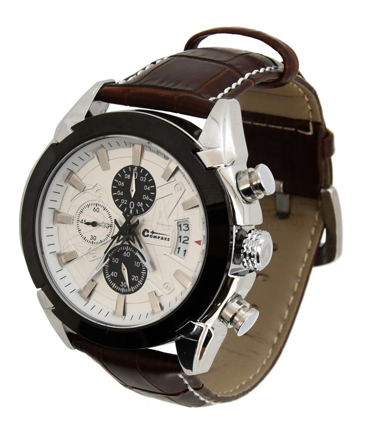 Armbanduhr Chrono White Compass
