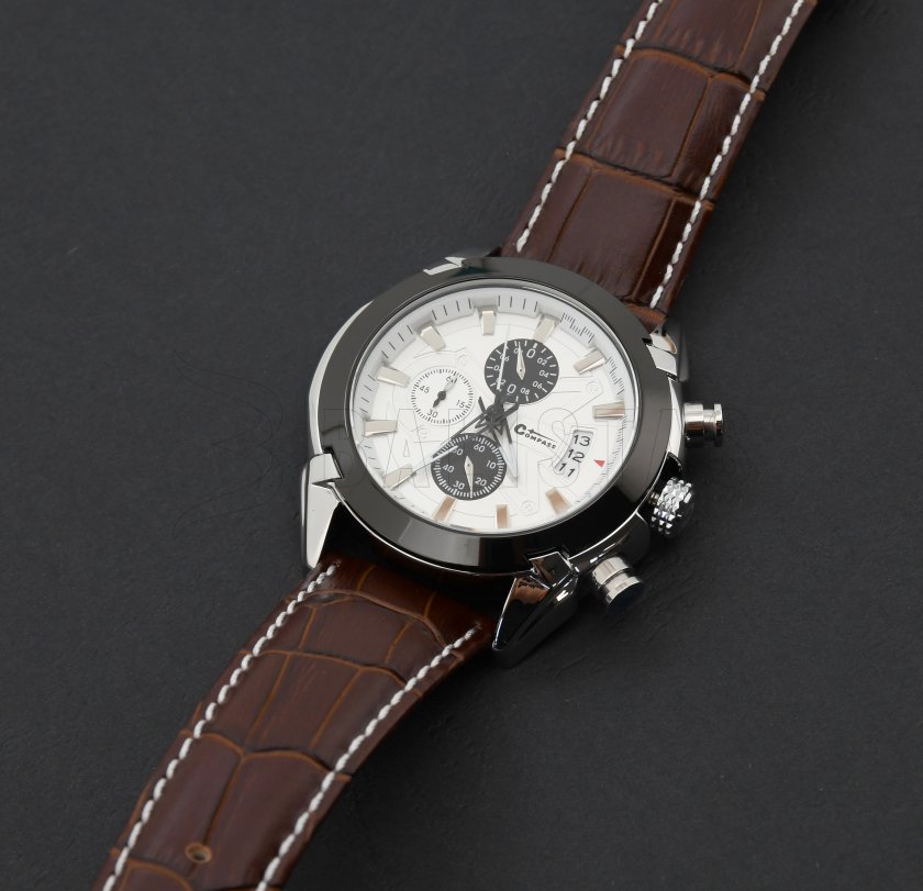 Armbanduhr Chrono White Compass