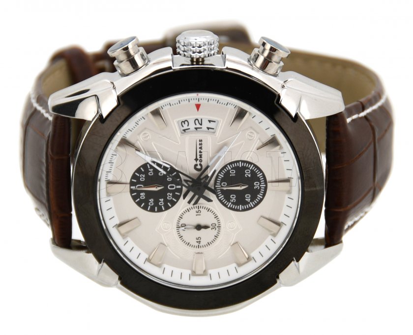 Armbanduhr Chrono White Compass