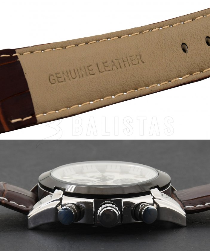 Armbanduhr Chrono White Compass