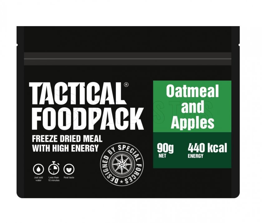 Dehydriertes Essen - Haferbrei mit Äpfeln Tactical Foodpack