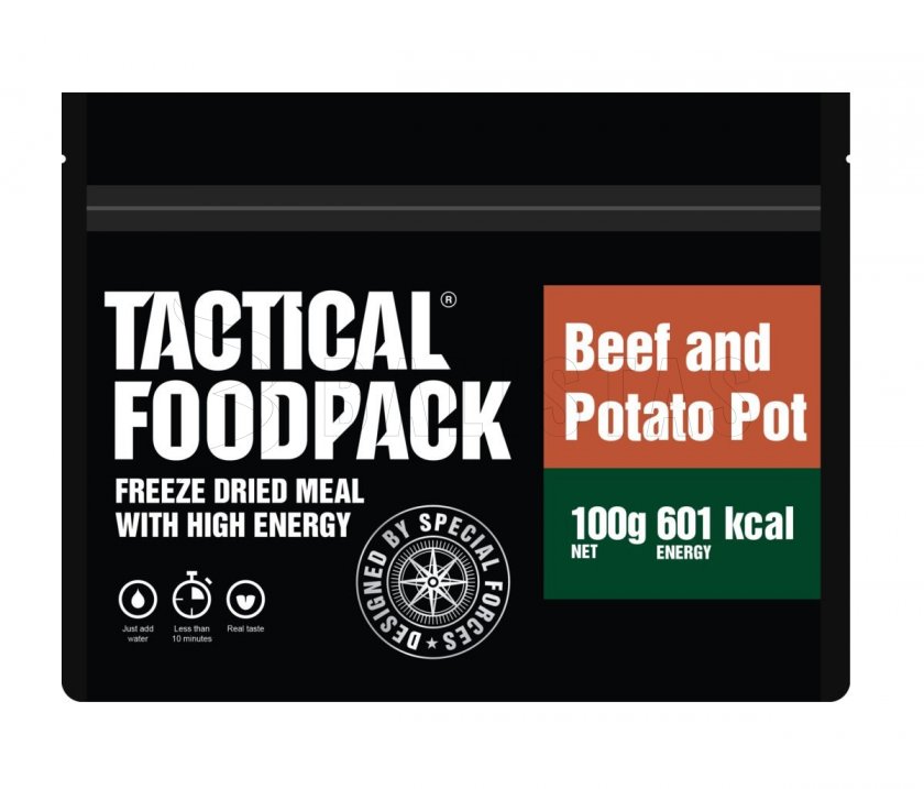 Dehydrierte Mahlzeit – Rindfleisch mit Kartoffeln Tactical Foodpack