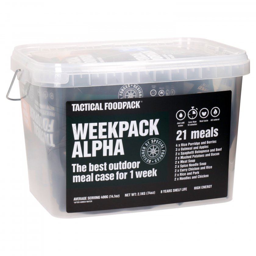 Set 21x Survival MRE dehydrierte Mahlzeit - Weekpack Alpha Tactical Foodpack