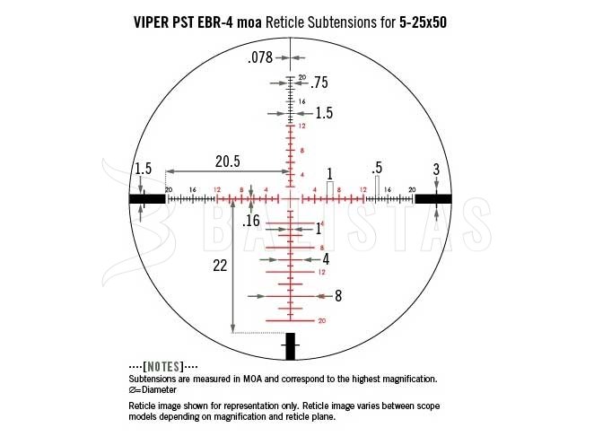 Zielfernrohr Vortex Viper PST II 5-25x50 AO EBR-4