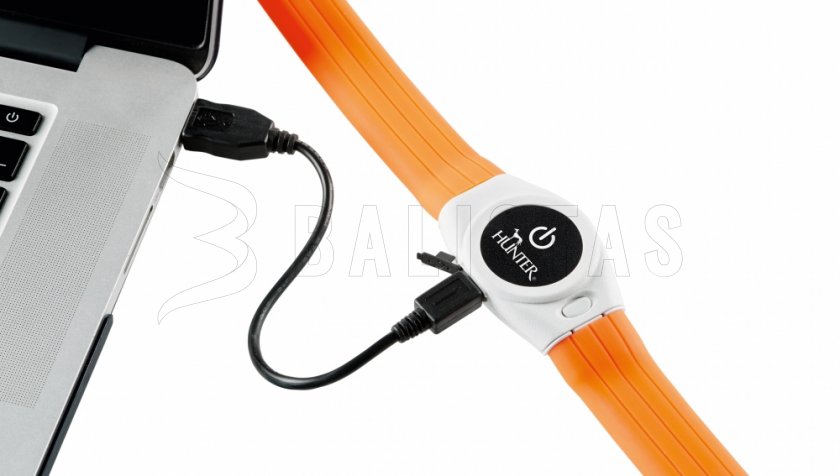 Leuchthalsband Hunter Yukon LED 20-63cm orange
