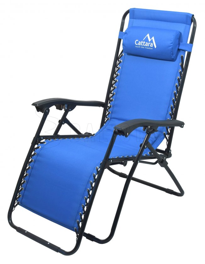 Camping-Klappstuhl verstellbar Cattara LIVORNO blau