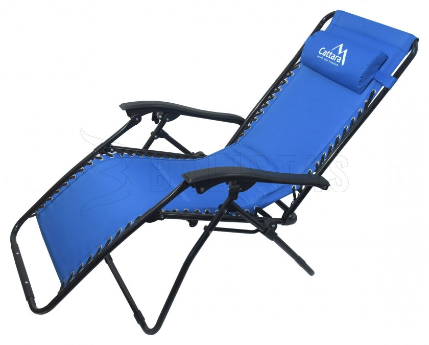 Camping-Klappstuhl verstellbar Cattara LIVORNO blau