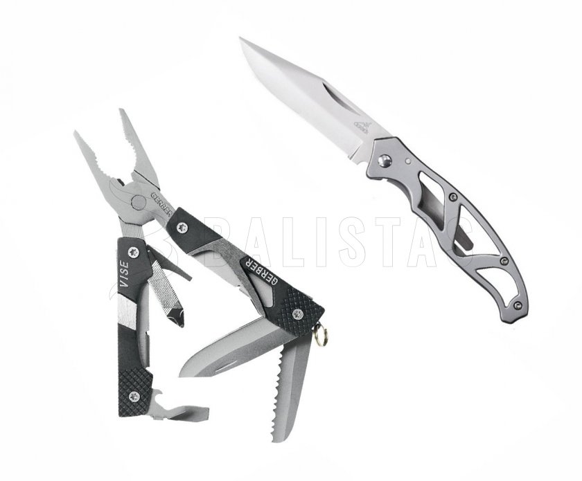 Gerber Vise Zangenset und Messer Gerber Mini-Paraframe