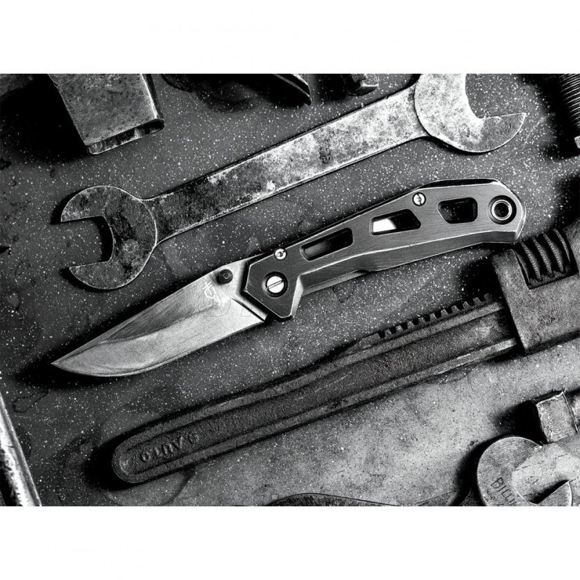 Set Gerber Messer Airlift Silver + Geldbörse Barbill Wallet Silver