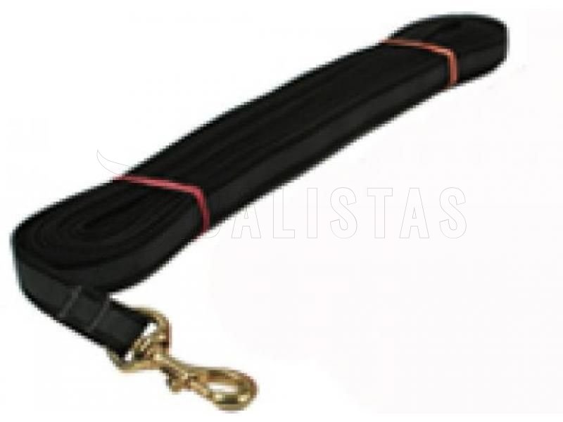 Stoppleine Dogtrace Messingkarabiner 20mm, 10m schwarz