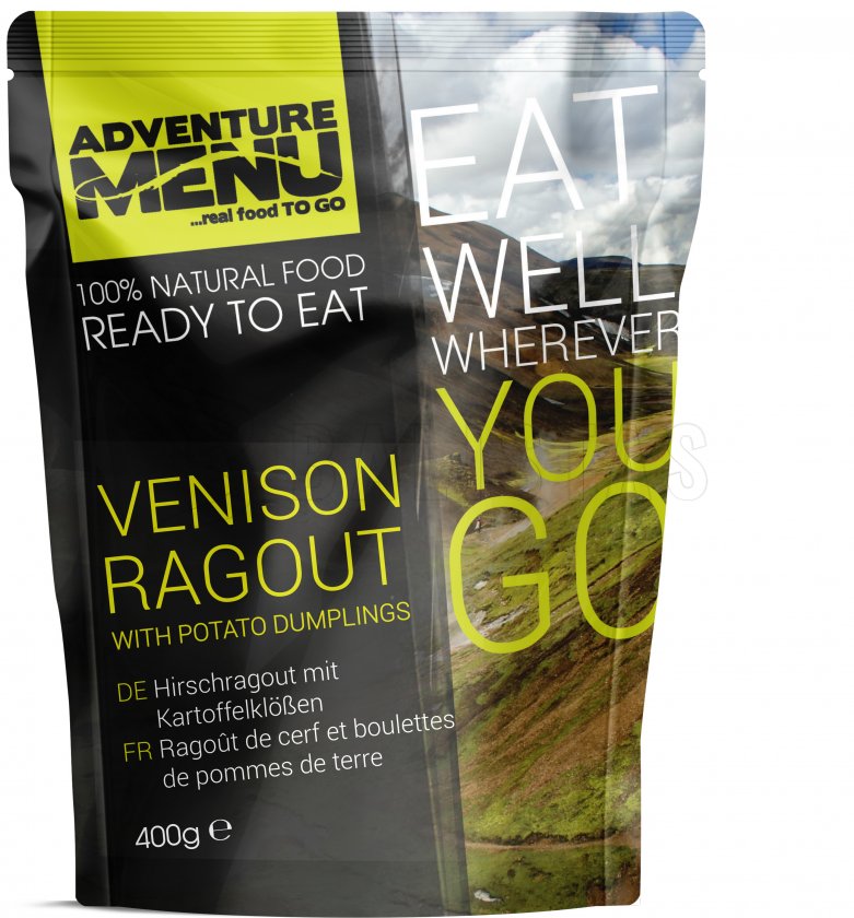 Hirschragout mit Kartoffelknödelchen Adventure Menu