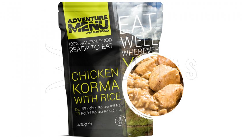 Kuře Korma mit Reis Adventure Menu