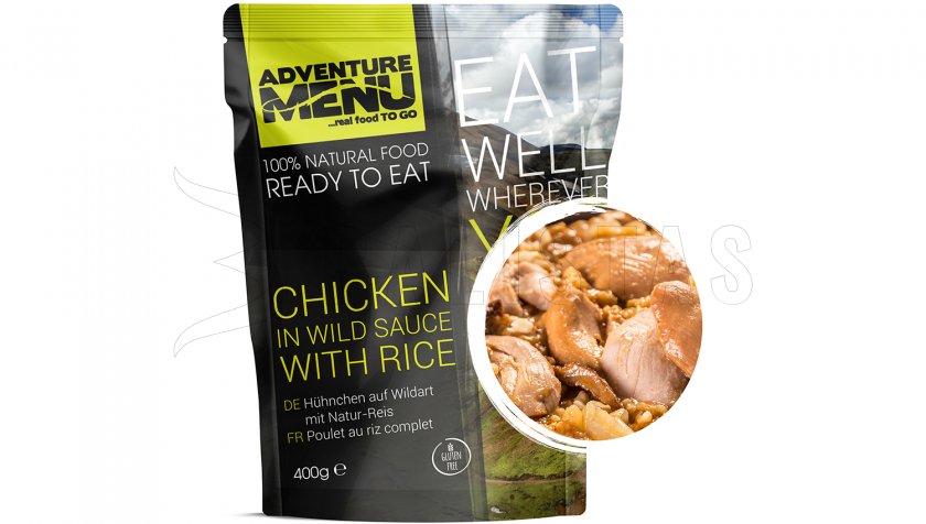 Abenteuermenü Wildes Huhn mit Reis