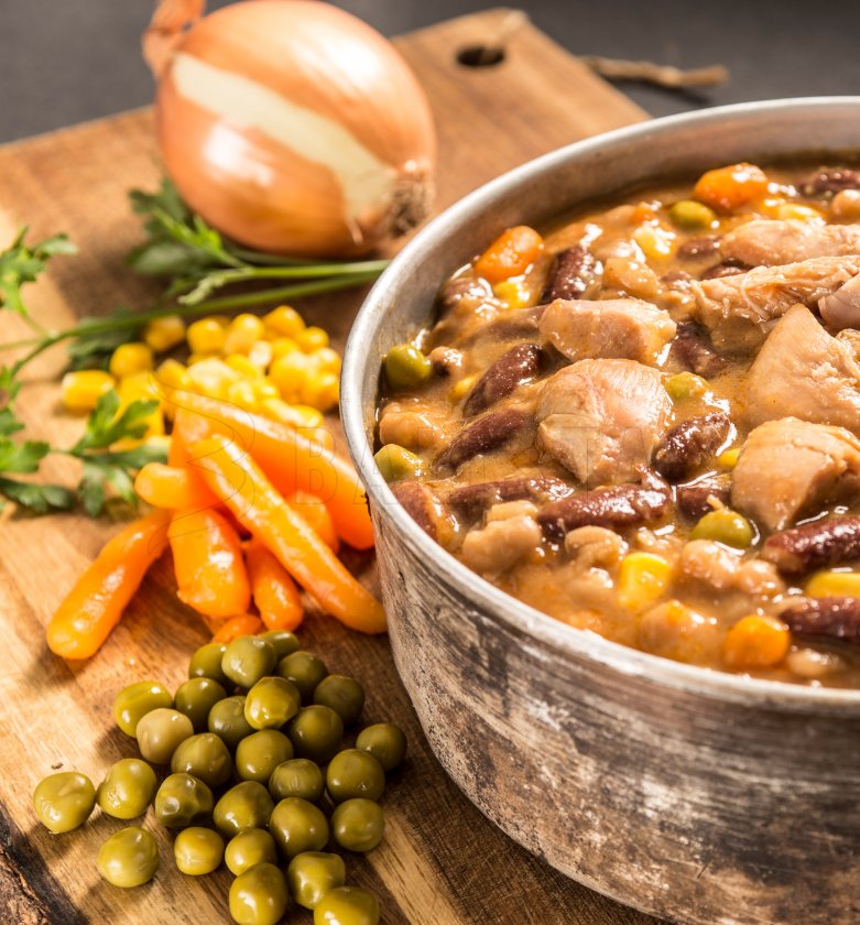 Huhn nach Gärtnerart mit Bohnen Adventure Menu