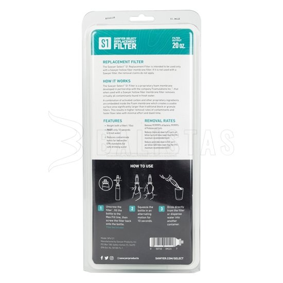 Flasche Sawyer S1 Foam Filter