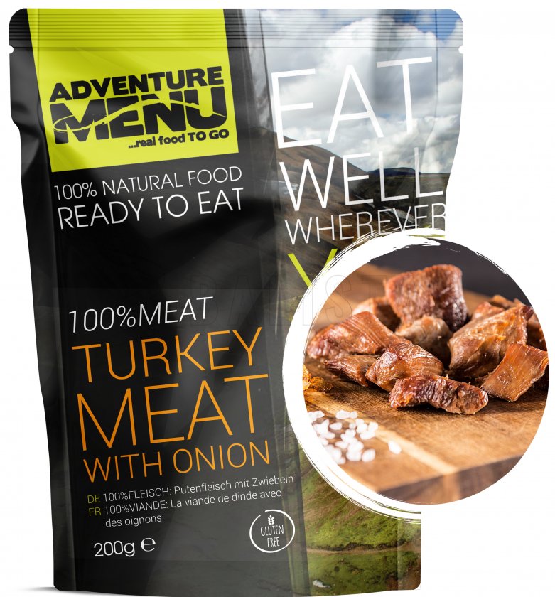 Truthahnfleisch mit Zwiebeln Adventure Menu